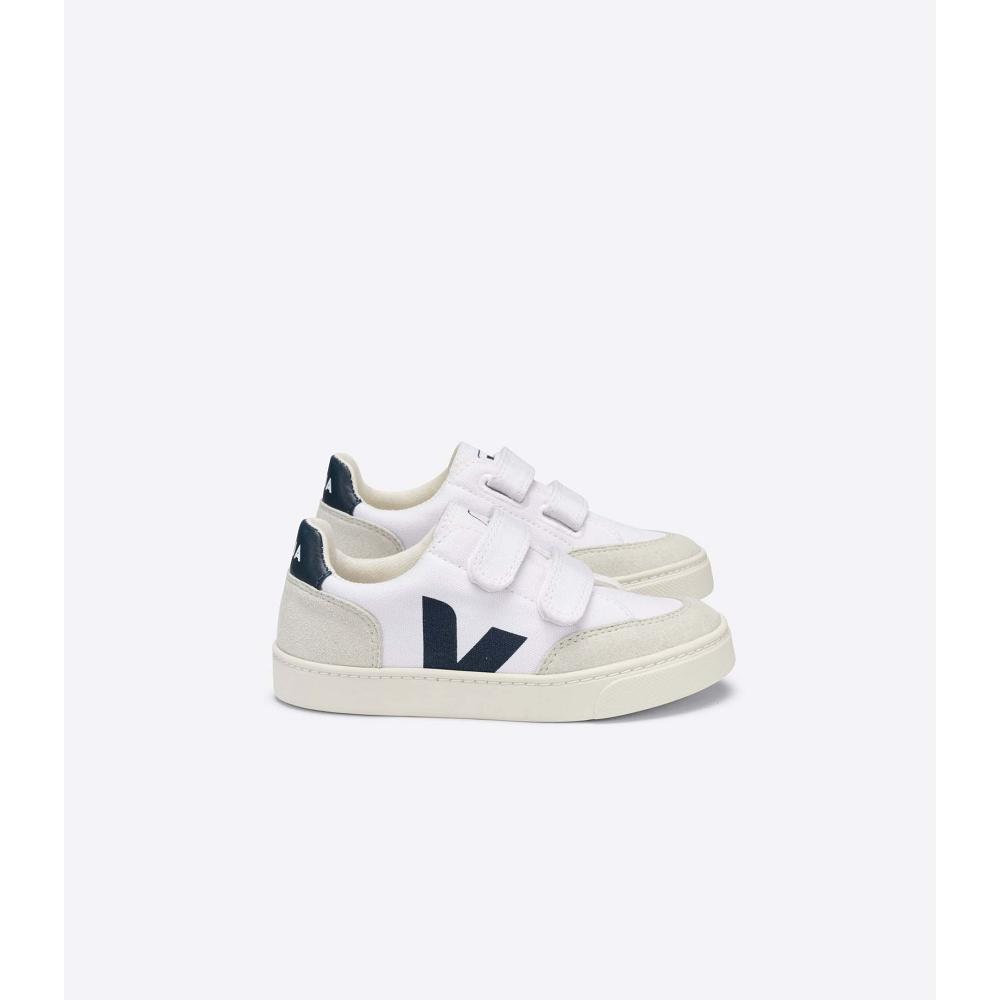 Veja V-12 CANVAS Kids\' Shoes White | CA 806DFM